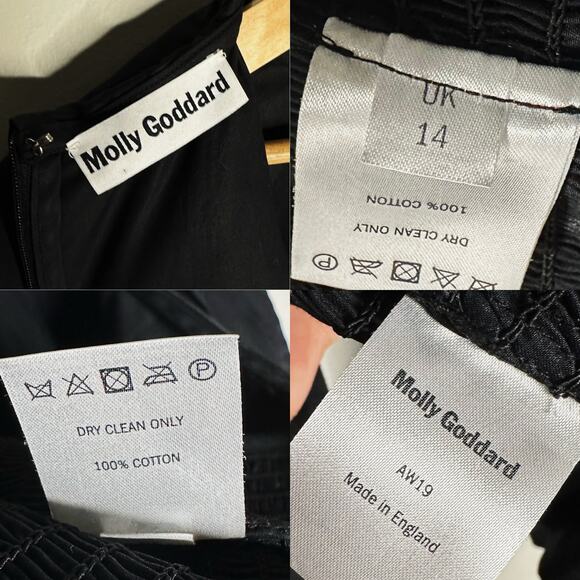 Molly Goddard Lucy Peplum Cotton Poplin Top Whimsygoth Size US 10 (UK 14) - Picture 12 of 15